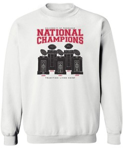Nebraska Cornhuskers Sweatshirt Hoodie All Size 5 National Championship Trophies Nebraska Crew Neck Sweatshirt
