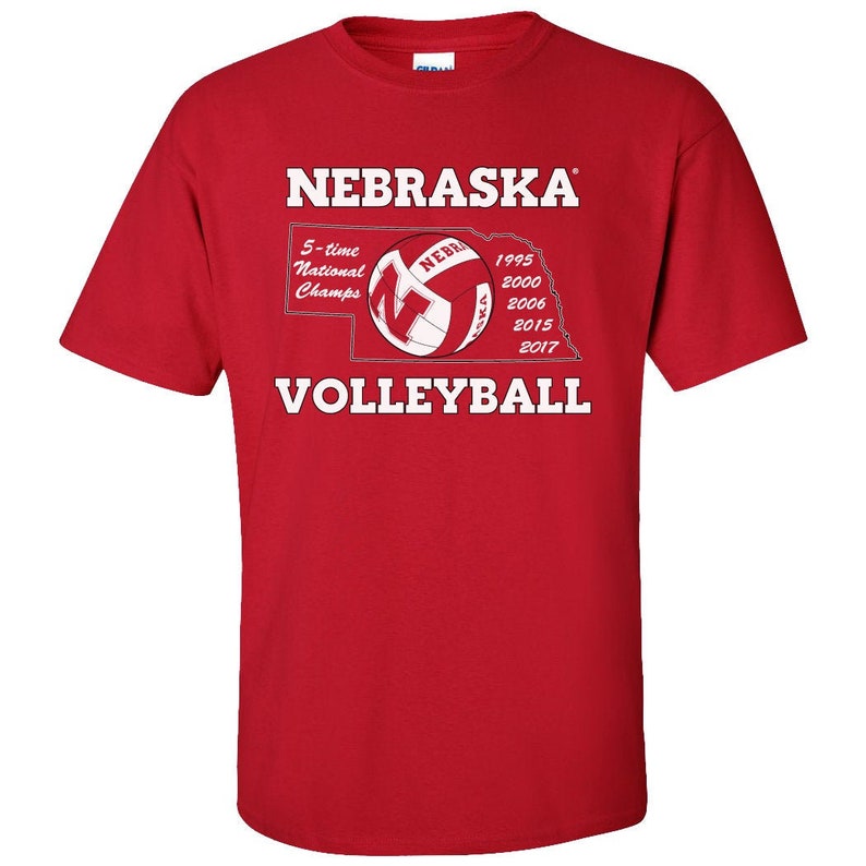 Nebraska Cornhuskers Volleyball Sweatshirt, 5-Time Champions Fleece Huskers Pullover Husker Apparel - Image 2