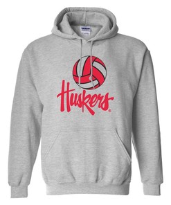 Nebraska Cornhuskers Volleyball Sweatshirt Nebraska Huskers Sweatshirt, 5-Time Champions Fleece Pullover Husker Apparel