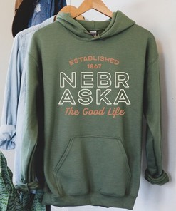 Nebraska Hoodie, Nebraska Gifts, The Good Life Sweatshirt Hoodie, Ncaa Gist Fans