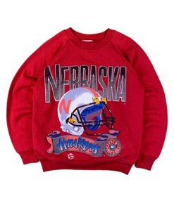 Nebraska Huskers Helmet Crewneck Sweatshirt Vintage Style Full-Size Gift For Ncaa Enthusiasts