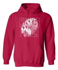 Nebraska Huskers Hoodie, Husker Power Football, Cornhuskers Hoodie Fleece Pullover, Nebraska Apparel Hoody