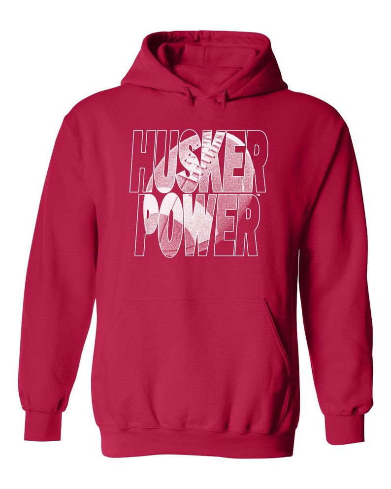 Nebraska Huskers Hoodie, Husker Power Football, Cornhuskers Hoodie Fleece Pullover, Nebraska Apparel Hoody