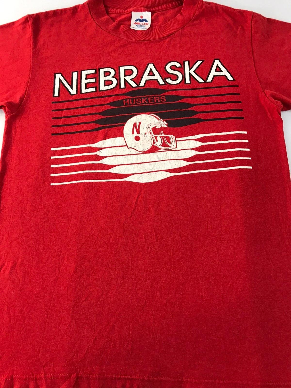 Nebraska Huskers Ncaa Football Team Big Logo T-Shirt, Sweatshirt & Hoodie Full Size Gifts For Fans - Image 2