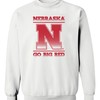 Nebraska Sweatshirt Block N Fade Go Big Red Crewneck Fleece Husker Sweatshirt