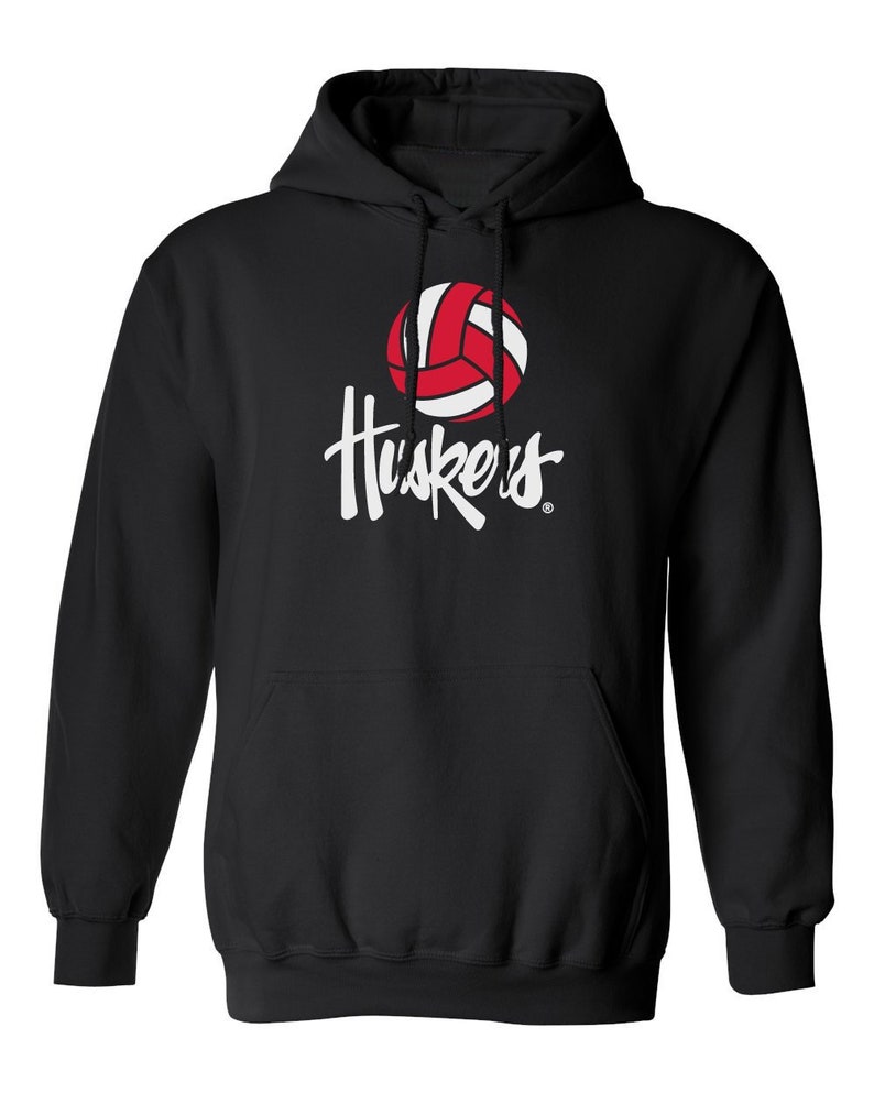 Nebraska Volleyball Legacy Script Huskers Hooded Sweatshirt Nebraska Cornhuskers Sleeves Hoodie