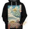 Neighbors Studio Ghibli All Over Print Zip Up Hoodie Men