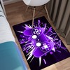 Neon Gaming Pattern Small Floor Mat with Game Boys Area Rugs