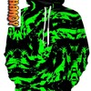 Neon Graffiti Paint Splatter Unisex All Over Print 3D Hoodie with Graffiti Design