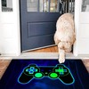 Neon Sign Gaming Area Rugs Video Game Controller Carpet Floor Mat Home Decor for Boy's Bedroom