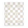 Neutral Mickey Mouse Checkered Minky Blanket (Two-sided print)