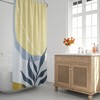 Neutral Tone Scandinavian Shower Curtain - Mid Century Modern Minimalist Abstract Decor