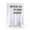 Never Go to Bed Angry Shower Curtain | Couples Bathroom Shower Curtain | Shower Curtains Decorative