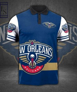 New Orleans Pelicans Personalized 3D Polo Collar Shirt for NBA Fans