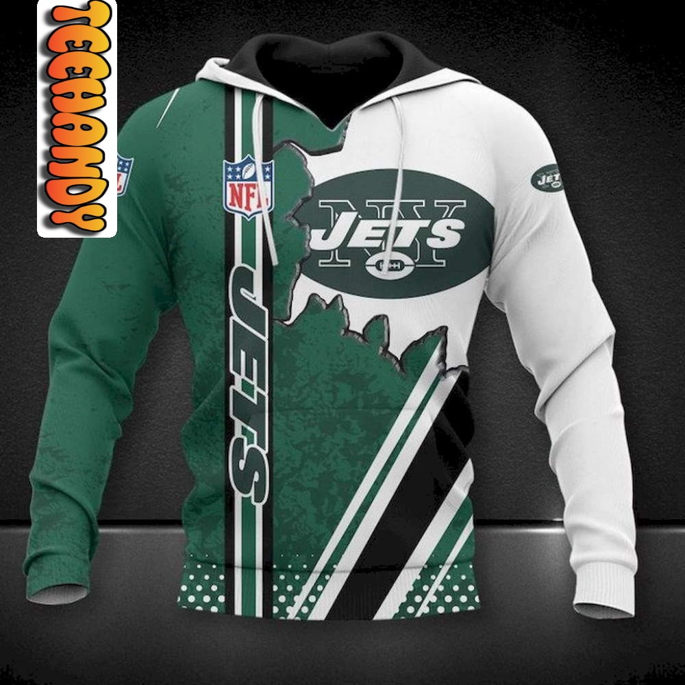 New York Jets Football NFL 3D Hoodie for Fans