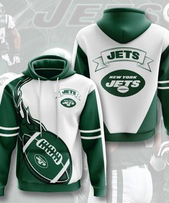 New York Jets Men's 3D All-Over Print Hoodie for Sports Fans