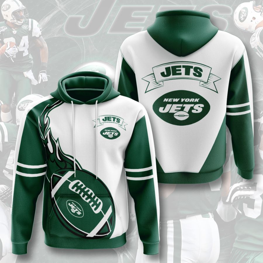 New York Jets Men's 3D All-Over Print Hoodie for Sports Fans