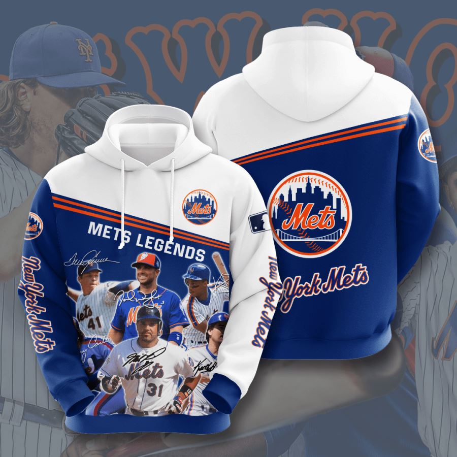 New York Mets All-Over Print 3D Hoodie for Baseball Fans