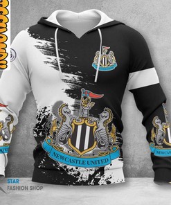 Newcastle United FC All Over Print 3D Hoodie with Club Logo
