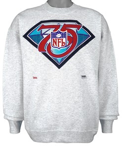 Nfl 75Th Anniversary Big Logo Crew Neck Sweatshirt 1994 Vintage Unisex Sweatshirt American Football Shirt, Gift For Dad
