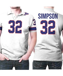 Nfl American Football Team White Vintage 3d Designed All-Over Gift For Bills Fans Polo Shirt