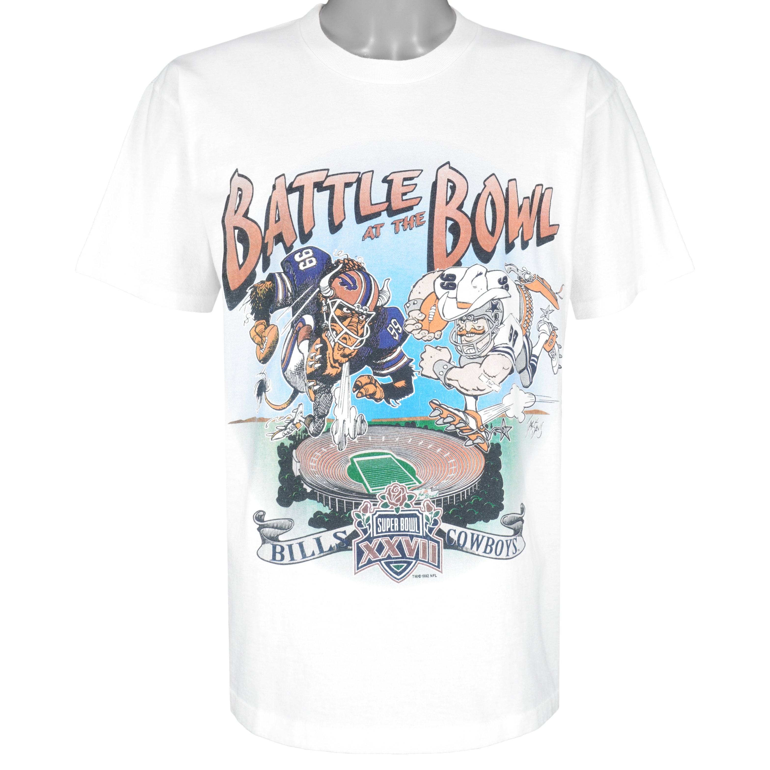 Nfl Battle At The Bowl Bills Vs Cowboys T-Shirt 1992 Vintage Tshirt Unisex Sport Sweatshirt Hoodie Gift