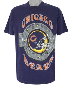 Nfl Blue Chicago Bears Big Logo T-Shirt 1991 Vintage Tshirt Unisex Sport Sweatshirt Hoodie Gift