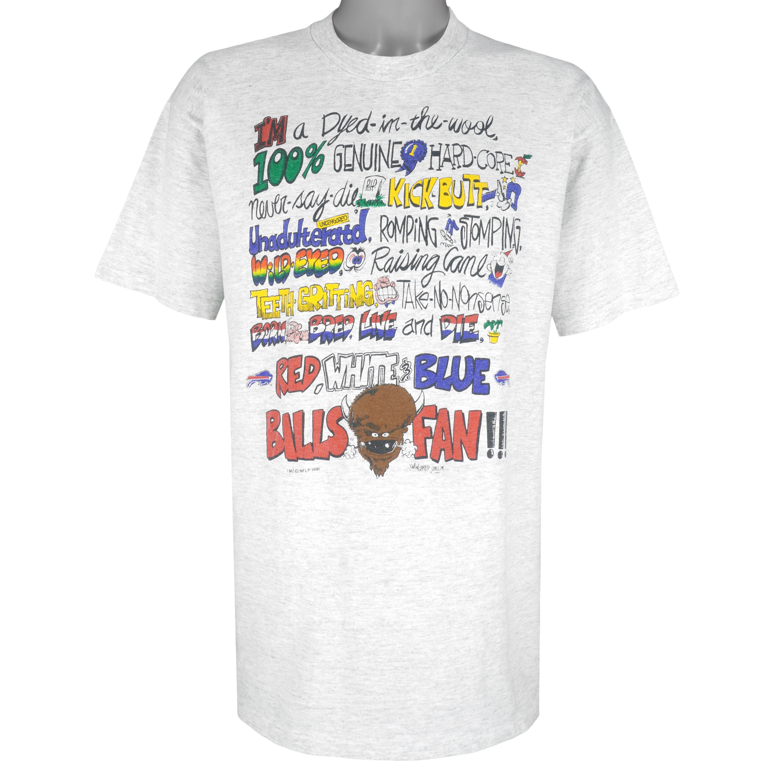 Nfl Buffalo Bills Fan T-Shirt 1991 Vintage Tshirt Unisex Sport Sweatshirt Hoodie Gift