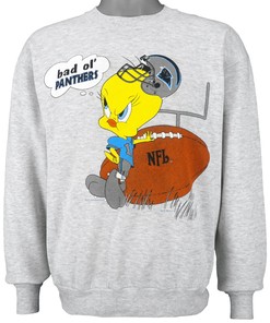 Nfl Carolina Panthers X Tweety Crew Neck Sweatshirt 1993 Vintage Unisex Sweatshirt American Football Shirt, Gift For Dad