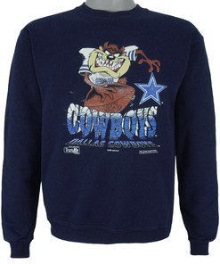 Nfl Dallas Taz X Cowboys Crew Neck Sweatshirt 1995 Vintage Unisex Sweatshirt American Football Shirt, Gift For Dad