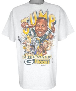 Nfl Green Bay Packers Robert Brooks Caricature T-Shirt 1998 Vintage Tshirt Unisex Sport Sweatshirt Hoodie Gift