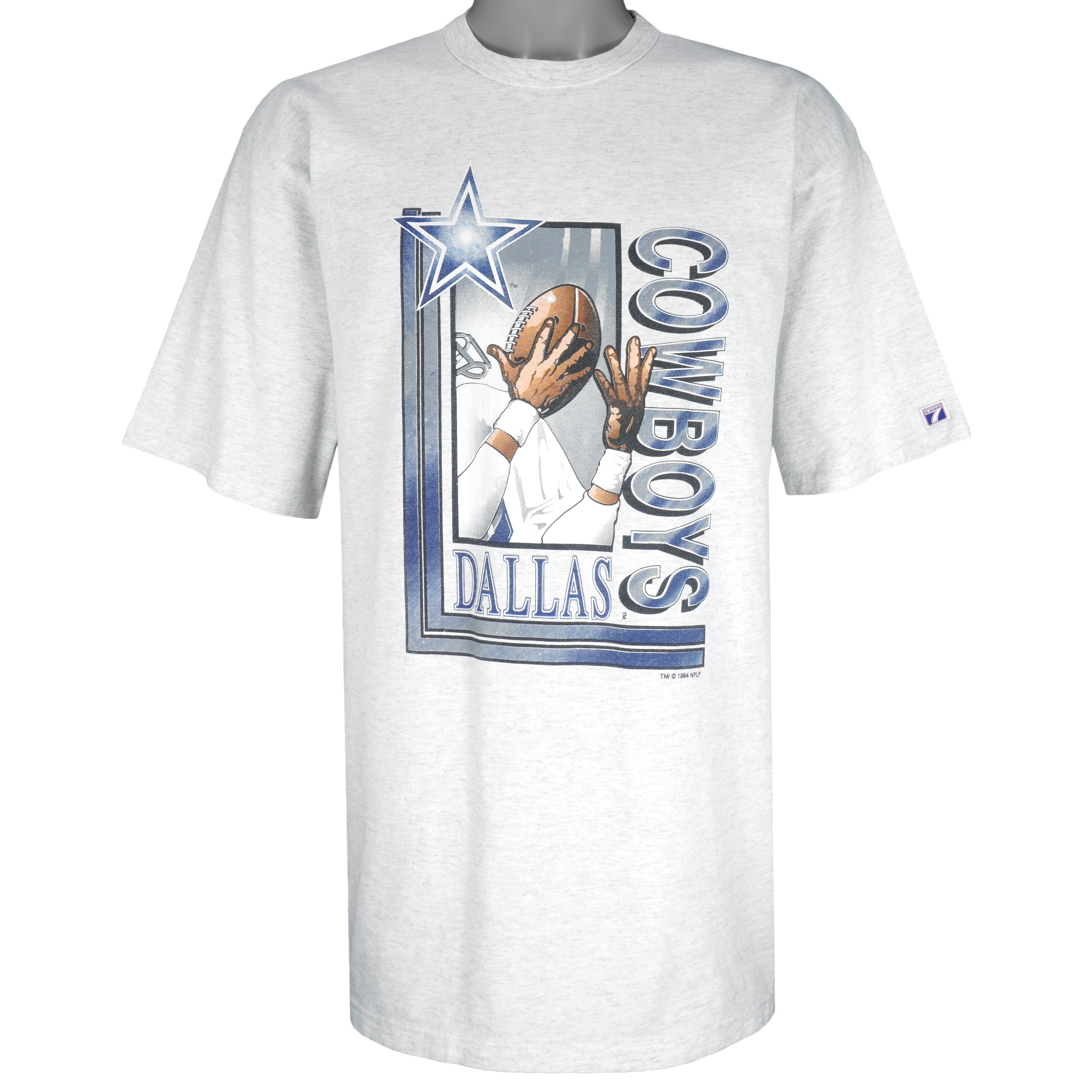 Nfl Grey Dallas Cowboys Big Logo T-Shirt 1994 Vintage Tshirt Unisex Sport Sweatshirt Hoodie Gift