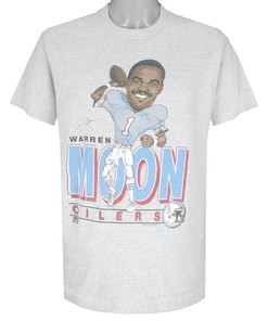 Nfl Houston Oilers Warren Moon Caricature T-Shirt 1990S Vintage Tshirt Unisex Sport Sweatshirt Hoodie Gift