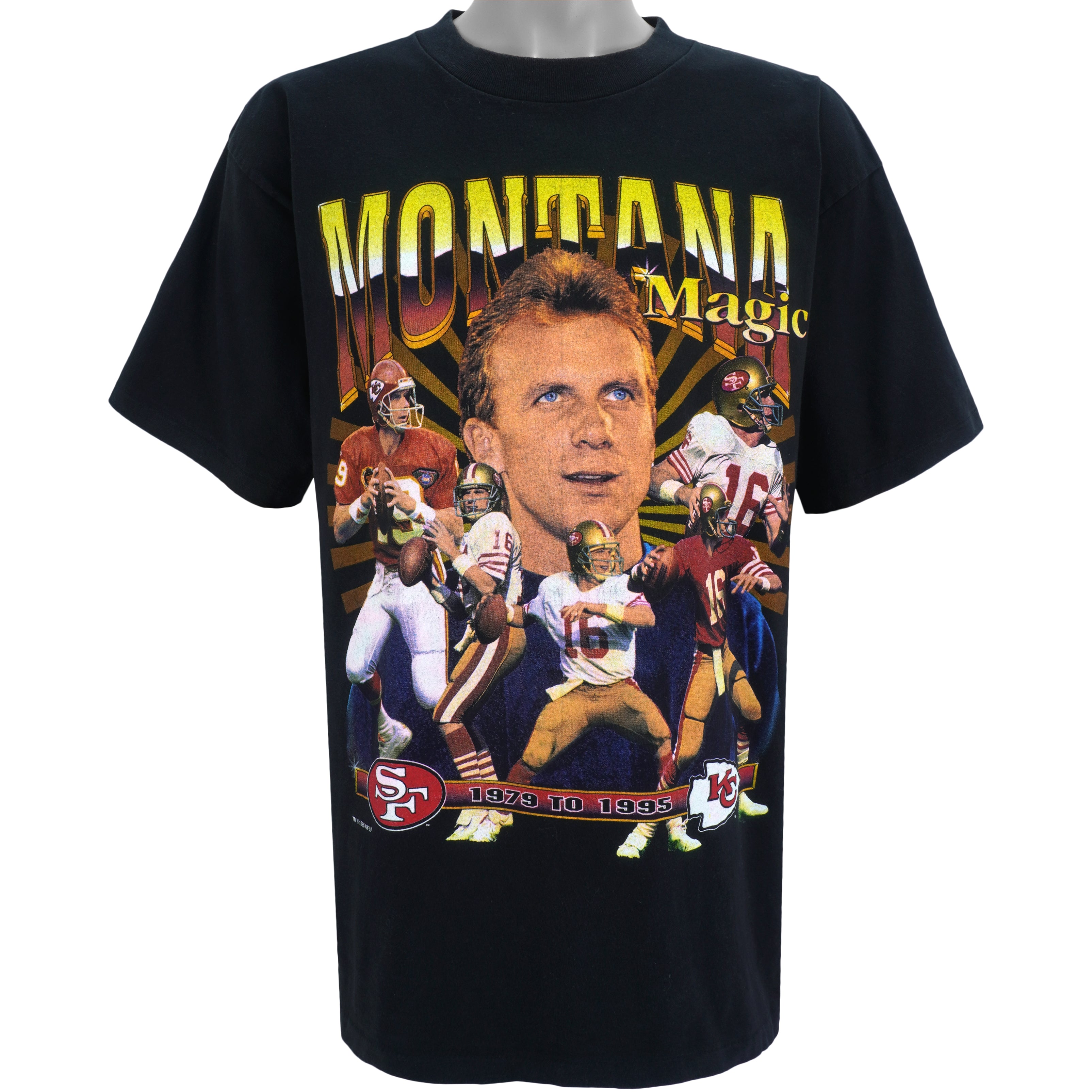 Nfl Kansas City Chiefs, Memories Of Joe Montana T-Shirt 1995 Vintage Tshirt Unisex Sport Sweatshirt Hoodie Gift