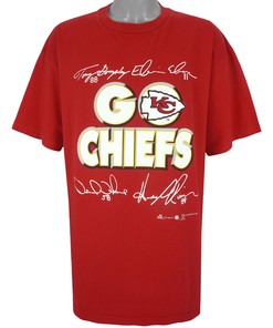 Nfl Kansas City Go Chiefs, Players Autographed T-Shirt 1999 Vintage Tshirt Unisex Sport Sweatshirt Hoodie Gift