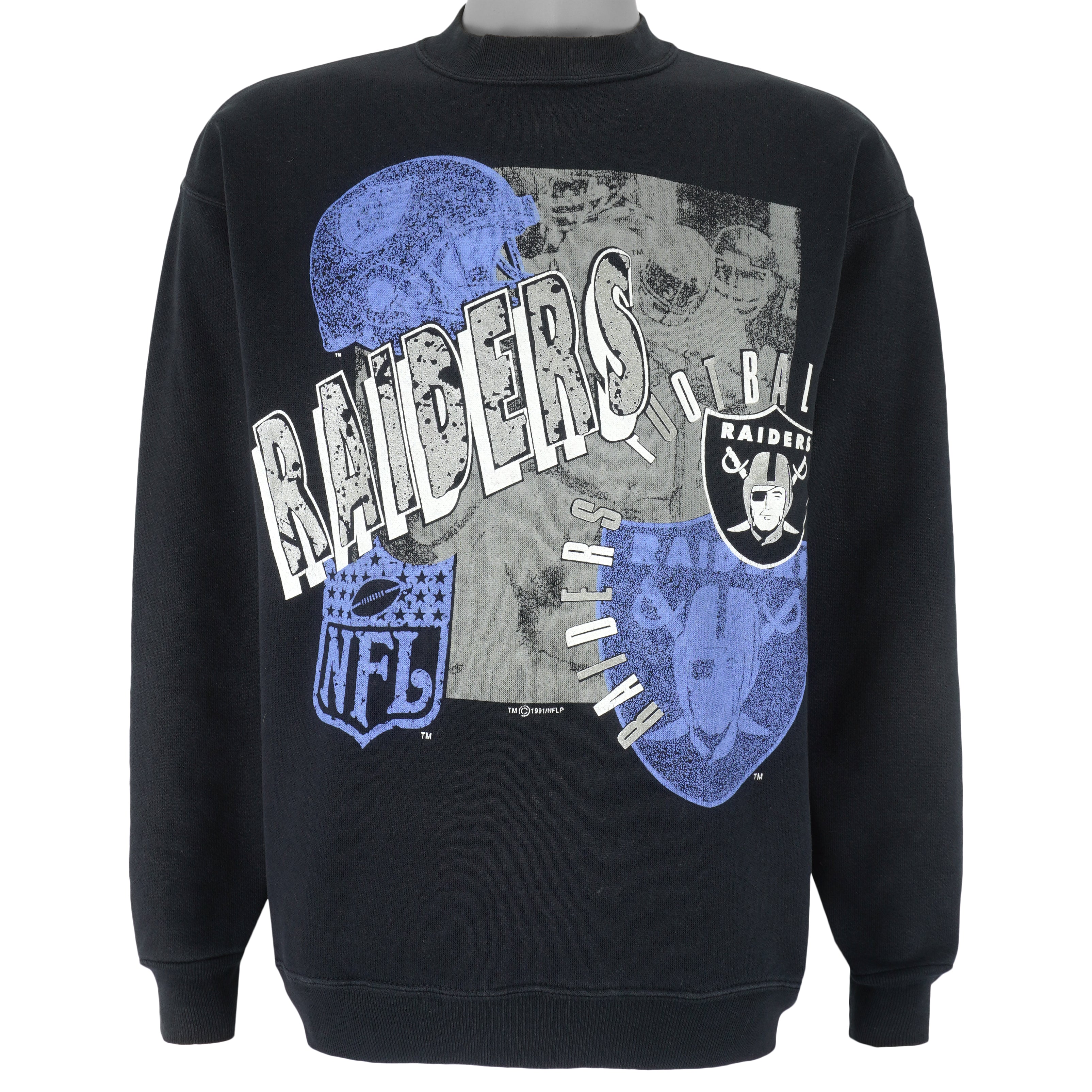 Nfl Los Angeles Raiders Crew Neck Sweatshirt 1991 Vintage Tshirt Unisex Sport Sweatshirt Hoodie Gift