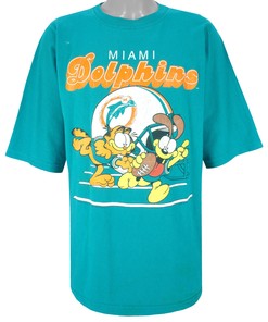 Nfl Miami Dolphins X Garfield & Odie T-Shirt 1993 Vintage Tshirt Unisex Sport Sweatshirt Hoodie Gift