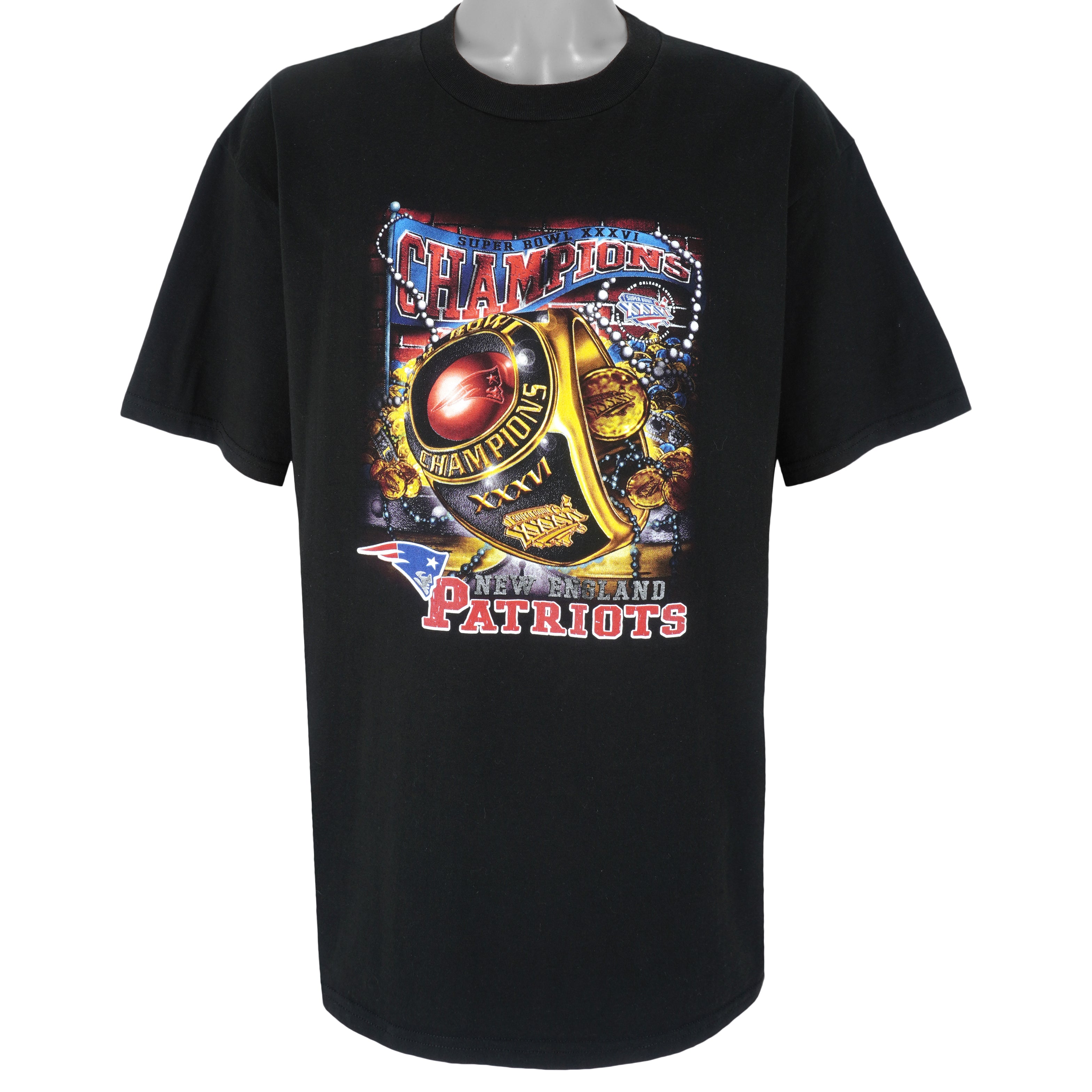 Nfl New England Patriots, Super Bowl Champions Ring T-Shirt 2002 Vintage Tshirt Unisex Sport Sweatshirt Hoodie Gift