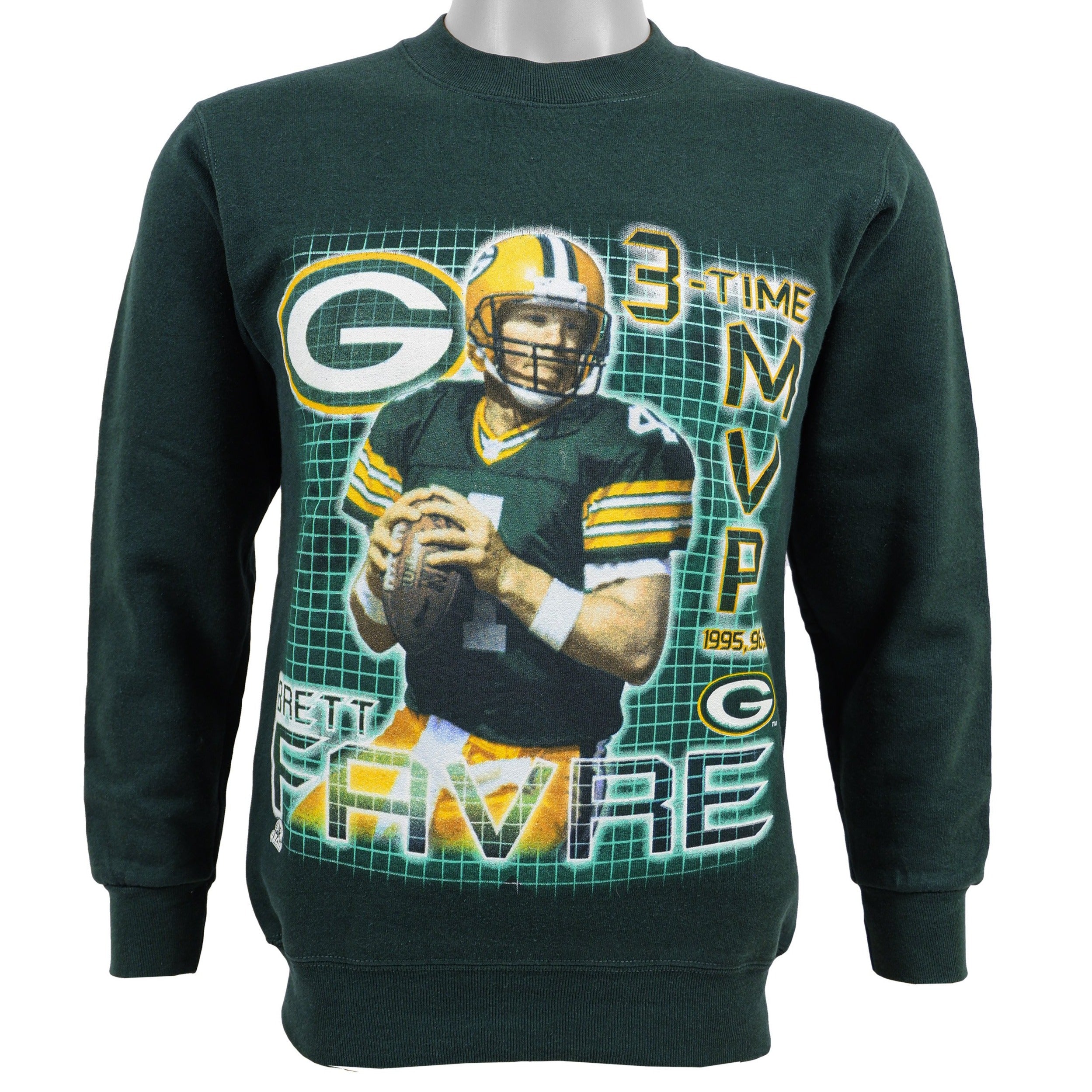 Nfl Packers Brett Favre 3 Time Mvp Crew Neck Sweatshirt 1997 Vintage Unisex American Football Shirt, Gift For Dad