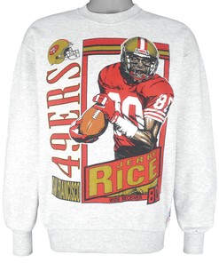 Nfl San Francisco 49Ers Jerry Rice Stat Sweatshirt 1990S Vintage Unisex Sweatshirt American Football Shirt, Gift For Dad