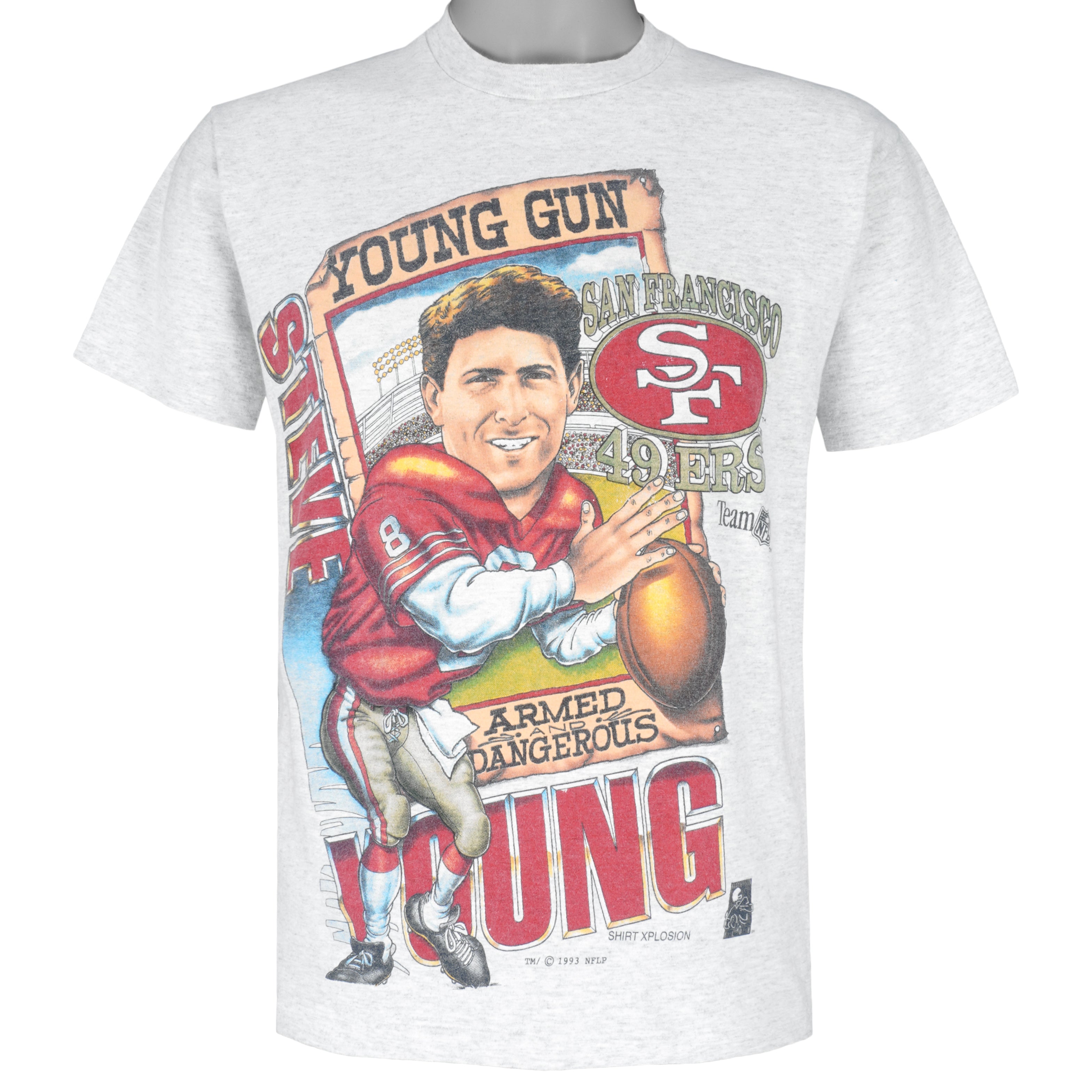 Nfl San Francisco 49Ers Young Gun Caricature T-Shirt 1993 Vintage Tshirt Unisex Sport Sweatshirt Hoodie Gift