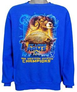 Nfl St. Louis Rams, Western Division Champions Crew Neck Sweatshirt 1999 Vintage Unisex American Football Shirt