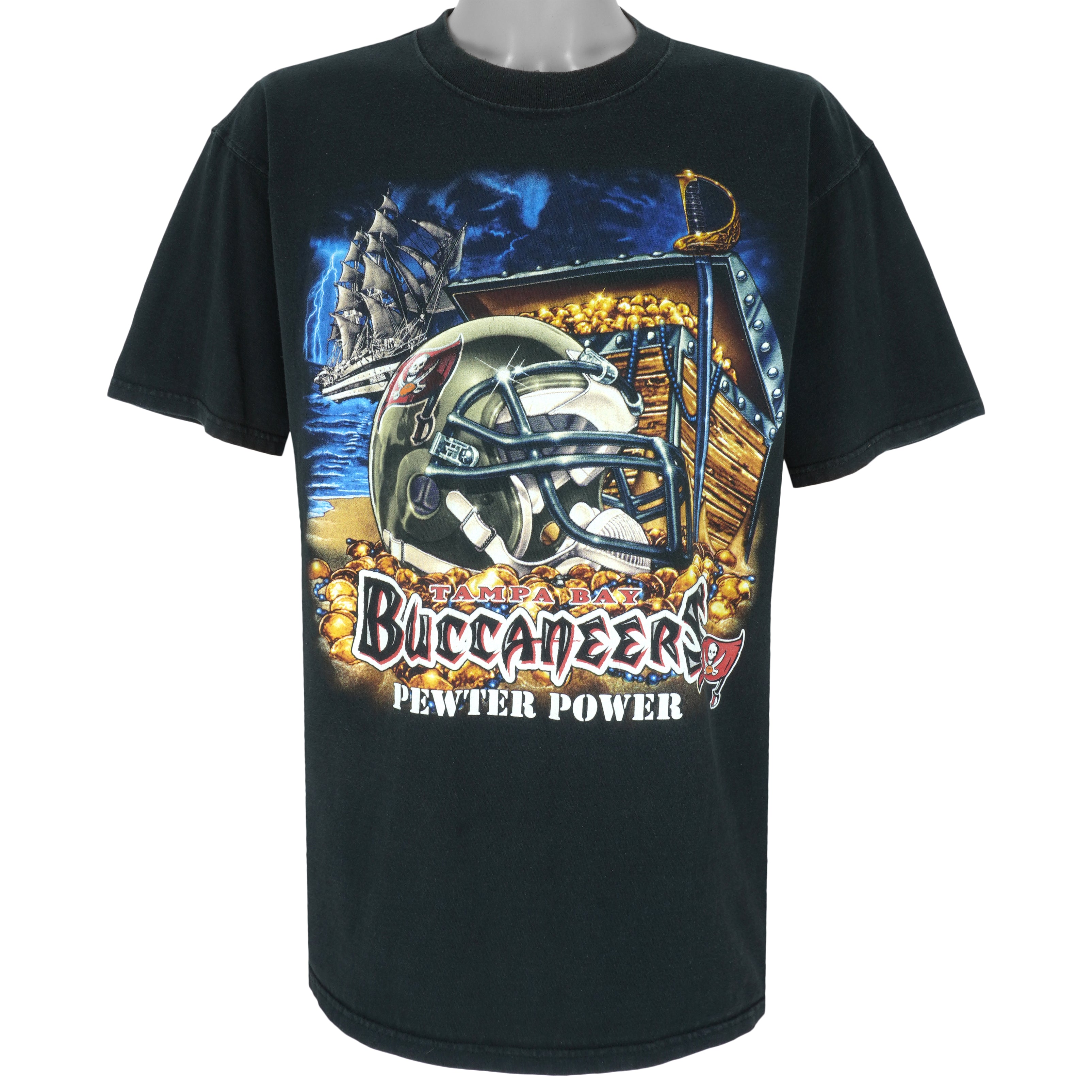Nfl Tampa Bay Buccaneers Pewter Power T-Shirt 1990S Vintage Tshirt Unisex Sport Sweatshirt Hoodie Gift