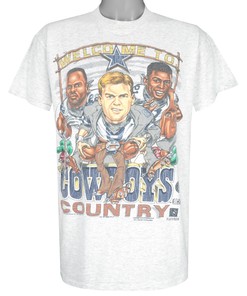 Nfl Welcome To Cowboys Country Caricature T-Shirt 1996 Vintage Tshirt Unisex Sport Sweatshirt Hoodie Gift