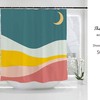 Night Moon Phases Shower Curtain - Boho Home Decor with Customized Sizes, Waterproof Washable, and Scenic Styles