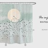 Night Moon and Bird Shower Curtain, Elegant Oil Painting Extra Thick Curtain with Hooks