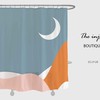 Night and Moon Shower Curtain, Desert and Abstract Waterproof Bath Decor with Hooks, Custom Sizes Available