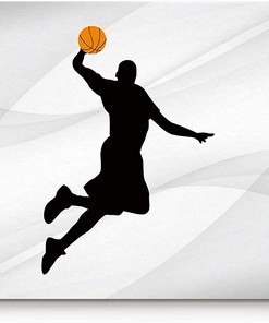 Non Slip Absorbent Basketball Player Dunk Rug - Perfect for Living Room and Entryway with a Sporty Design