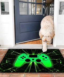Non-Slip 3D Printed Game Consoles Carpet for Large Game Area Rugs: Floor Rugs for Boys Bedroom Decoration