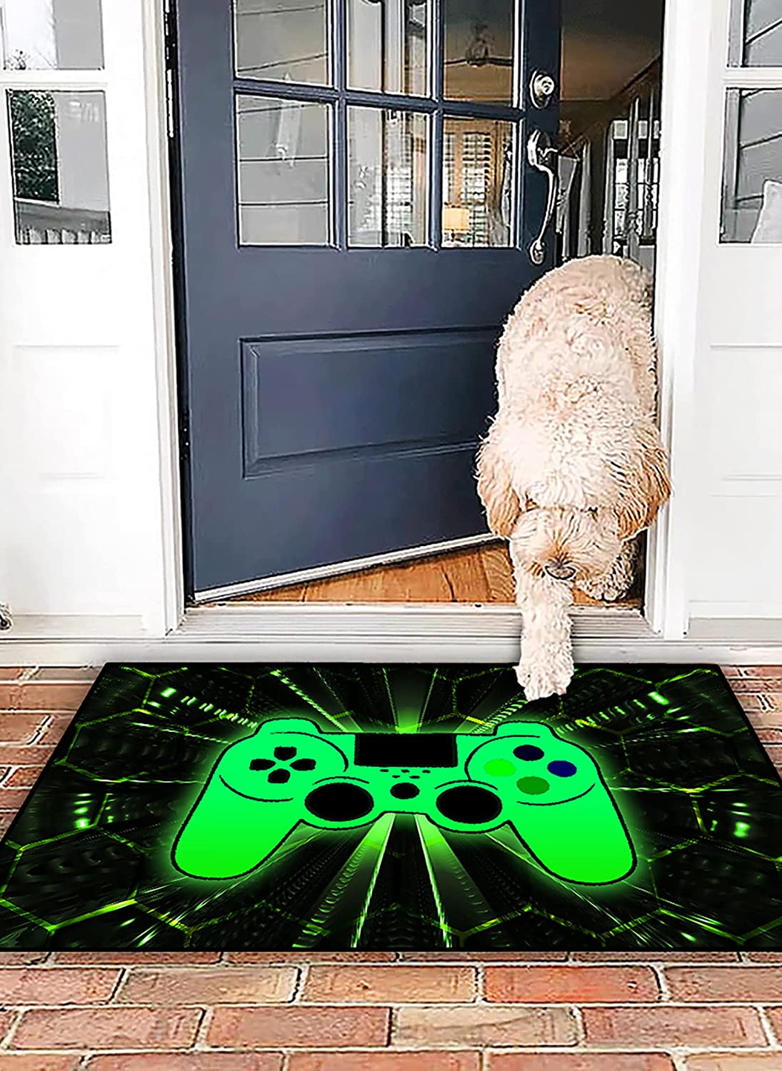 Non-Slip 3D Printed Game Consoles Carpet for Large Game Area Rugs: Floor Rugs for Boys Bedroom Decoration
